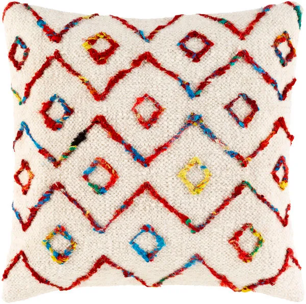 Product Image 1 for Nettie Khaki / Bright Red Pillow from Surya