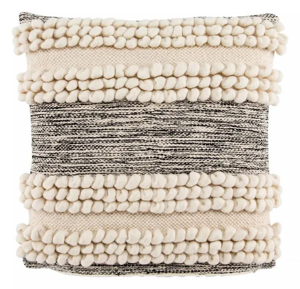 Product Image 3 for Baltic Cream/ Black Stripe Throw Pillow 20 inch by Nikki Chu from Jaipur 