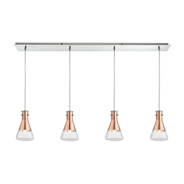 Product Image 1 for Olean 4 Light Pendant In Polished Chrome from Elk Lighting