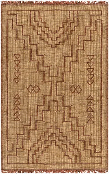 Product Image 1 for Touareg Woven Jute Brown / Mustard Rug - 2'6" x 8' from Surya