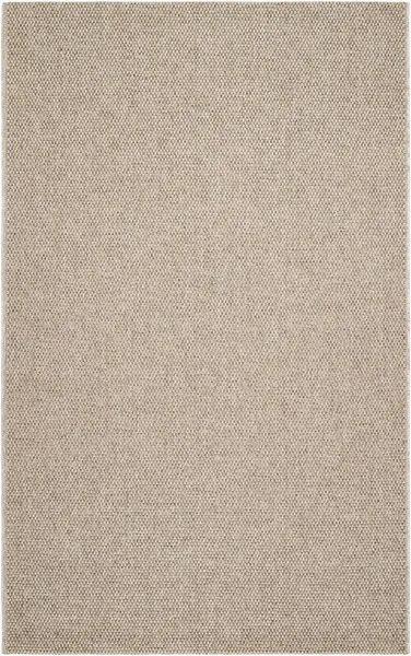 Birdie Beige/Teal machine-woven polypropylene rug with a flat, textured weave in neutral beige tones