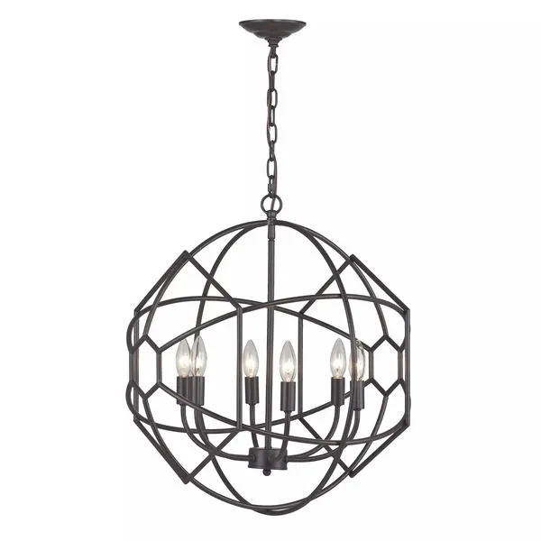 Product Image 1 for Strathroy 6 Light Orb Chandelier With Honeycomb Metal Work By from Elk Home