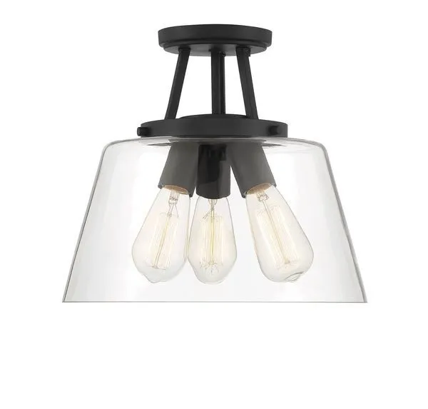 Product Image 4 for Calhoun 3 Light Semi Flush Mount from Savoy House