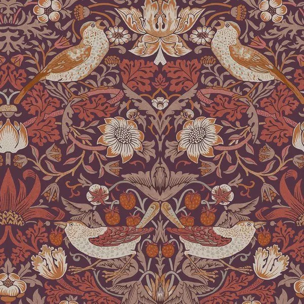 Product Image 1 for William Morris Strawberry Thief Wallpaper from Graham & Brown