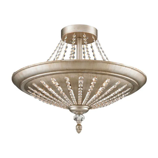 Product Image 1 for 9  Light Semi Flush In Aged Silver from Elk Lighting