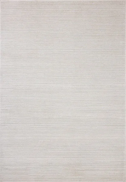 Beige and ivory modern area rug with subtle horizontal abstract pattern and soft tonal texture