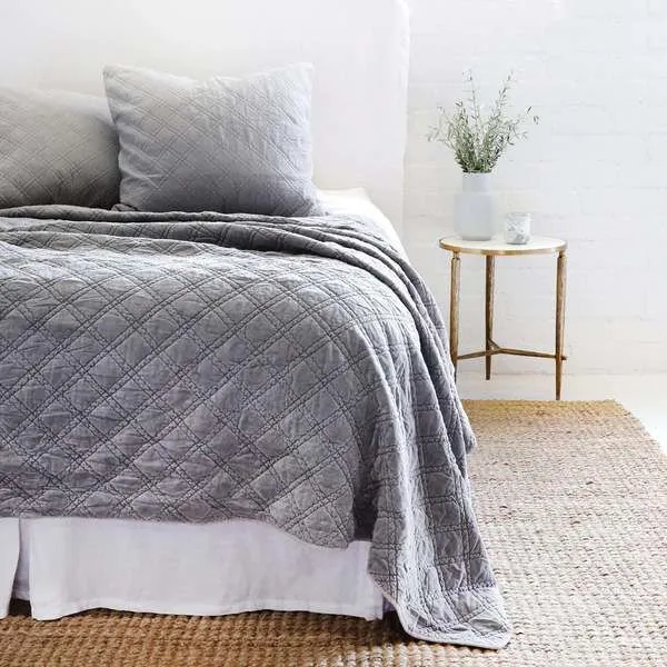 Product Image 1 for Brussels Quilted Cotton King Coverlet - Ocean from Pom Pom at Home