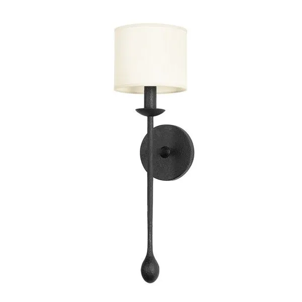 Product Image 1 for Osmond Black Iron 1-Light  Wall Sconce from Troy Lighting