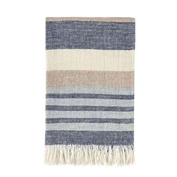 Product Image 1 for Crawford 100% Belgian Linen 50"x70" Throw Blanket Blanket from Classic Home Furnishings