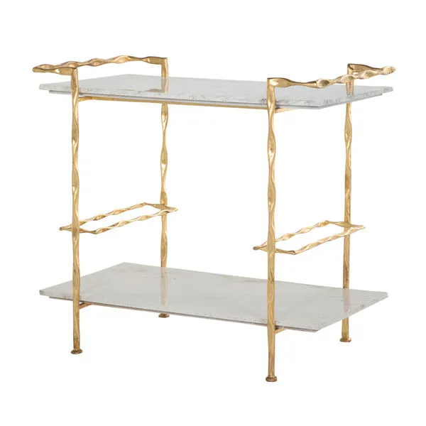 Product Image 1 for Gardner Brass & Marble Bar Cart from Gabby