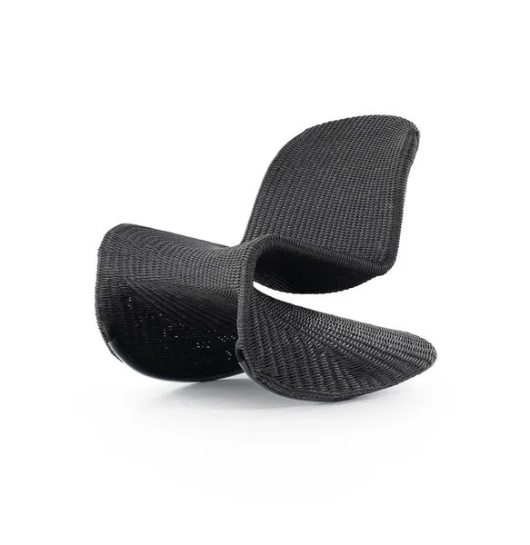 Product Image 1 for Portia Wicker Modern Outdoor Rocking Chair - Vintage Coal from Four Hands