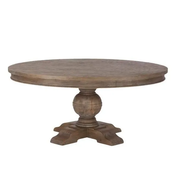 Product Image 1 for Chatham Downs Round Dining Table In Weathered Teak Finish from World Interiors