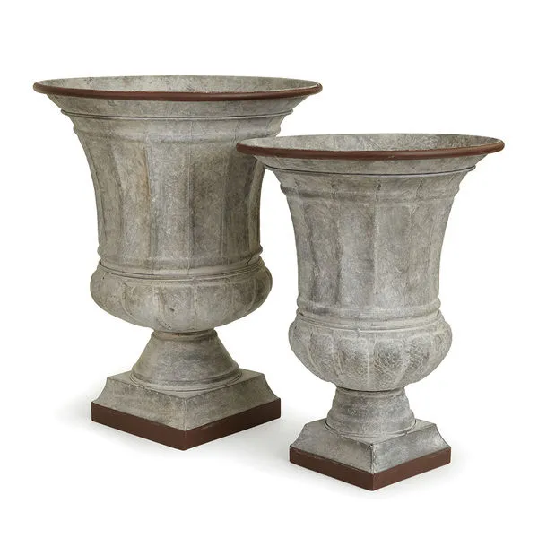 Product Image 1 for Galvanized Classic Urns, Set Of 2 from Napa Home And Garden