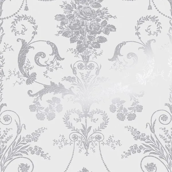 Product Image 1 for Laura Ashley Josette Metallic Silver Wallpaper from Graham & Brown
