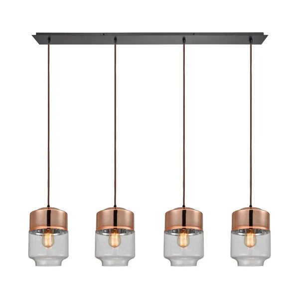 Product Image 1 for Revelo 4 Light Pendant In Oil Rubbed Bronze from Elk Lighting