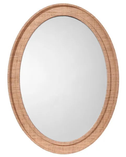 Product Image 1 for Valley Raffia Oval Wall Mirror from Jamie Young