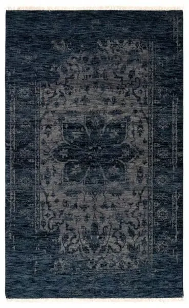 Product Image 2 for Abington Hand Knotted Medallion Blue/ Gray Area Rug from Jaipur 
