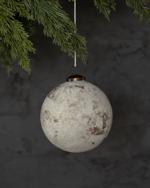Product Image 3 for Textured Small Matte White Glass Ball Ornaments, Set of 4 from Creative Co-Op