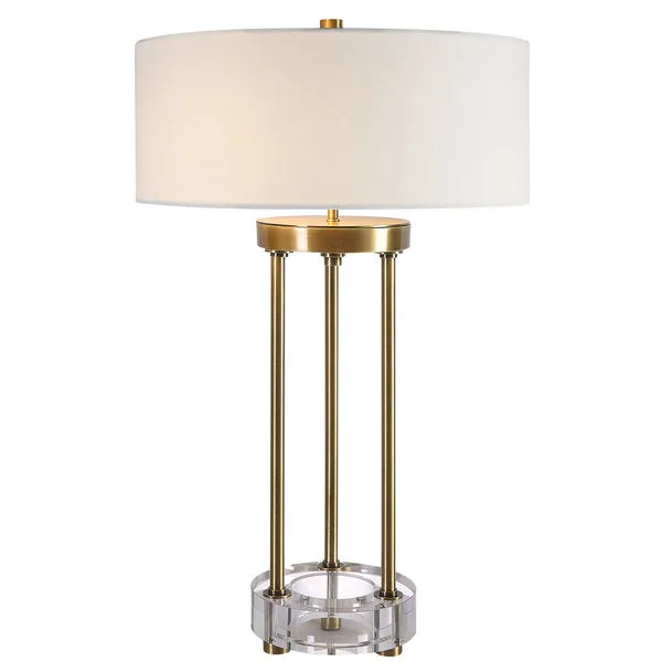 Product Image 4 for Pantheon Brass Rod Table Lamp from Uttermost
