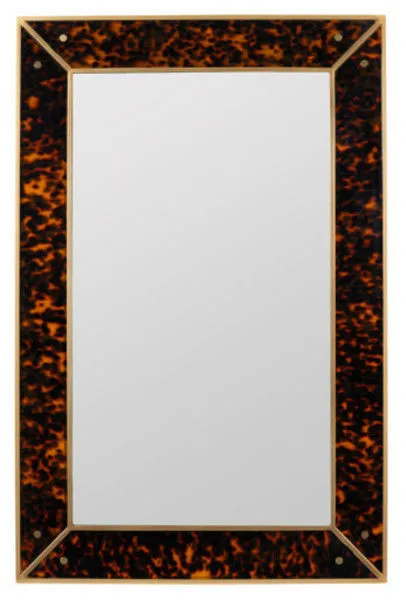Product Image 6 for Newbury Rectangular Tortoiseshell Wall Mirror from Cooper Classics