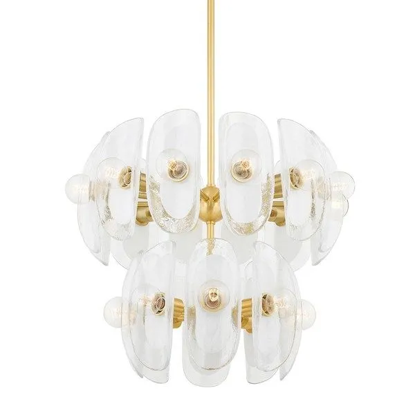 Product Image 1 for Hilo 20-Light Aged Brass Chandelier from Hudson Valley