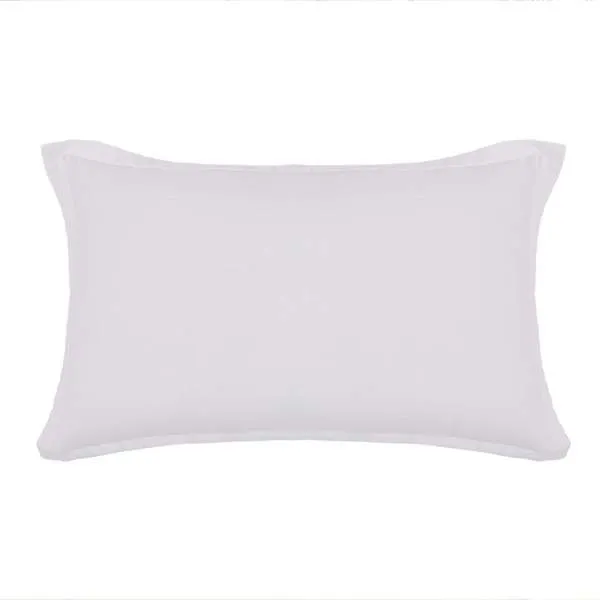 Georgie White Sham Pillow with smooth bamboo linen fabric and tailored flange edges