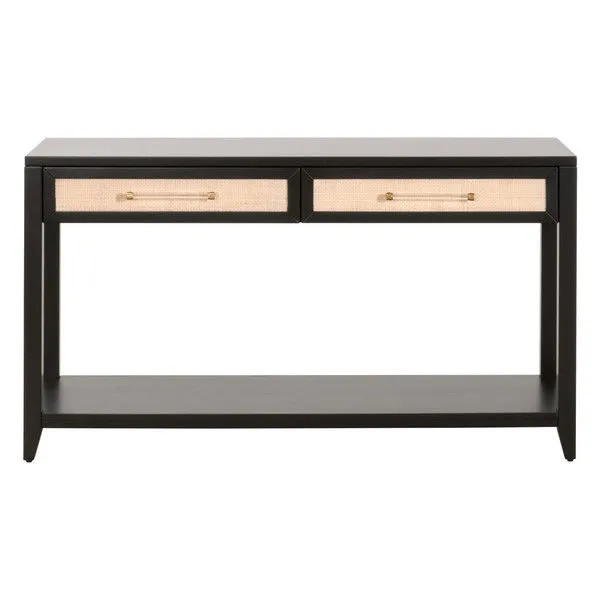 Product Image 1 for Holland Brushed Black Acacia 2-Drawer Console Table from Essentials for Living