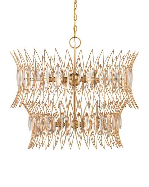 Product Image 1 for Marquise Gold Chandelier from Currey & Company