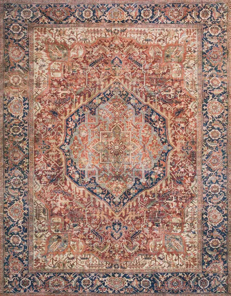 Product Image 7 for Layla Red / Navy Rug from Loloi