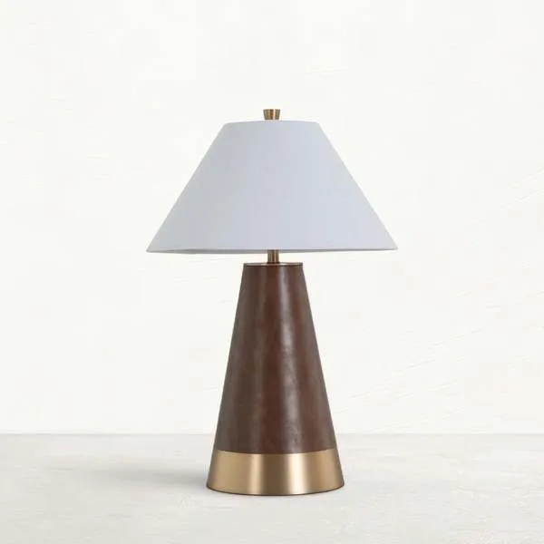 Product Image 1 for Milo Brown Leather Table Lamp from Gabby