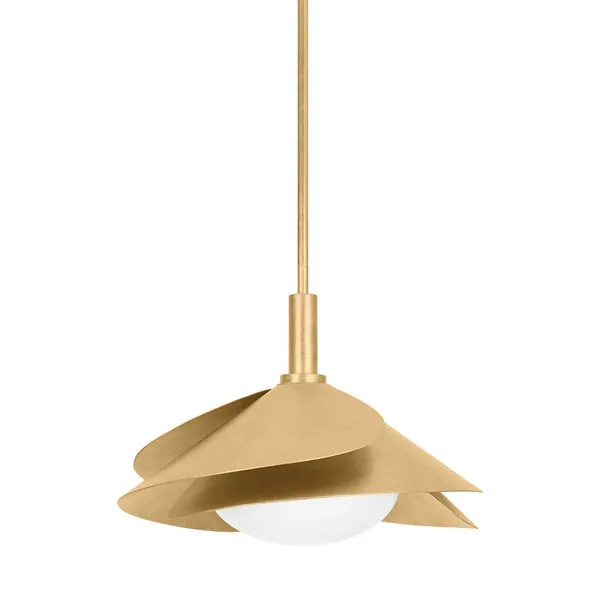 Product Image 4 for Brookhaven 1-Light Pendant - Vintage Gold Leaf from Hudson Valley