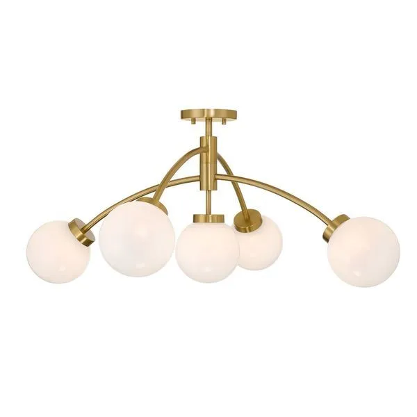 Product Image 1 for Redfield 5-Light Semi-Flush from Savoy House 