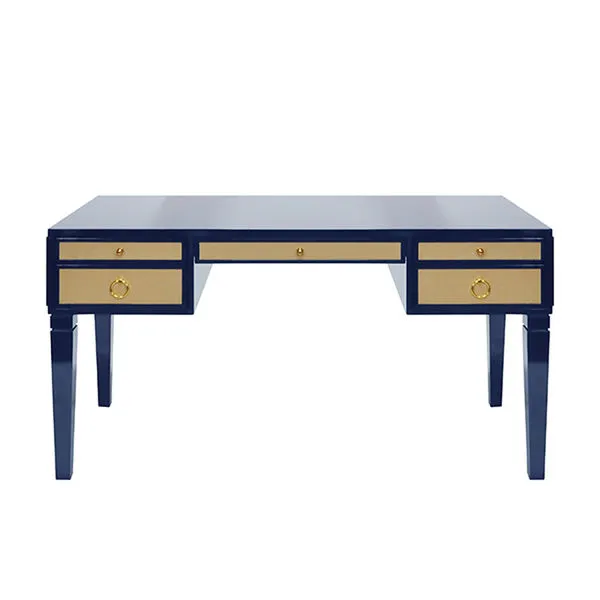 Product Image 1 for Heidi Navy Lacquer Desk from Worlds Away