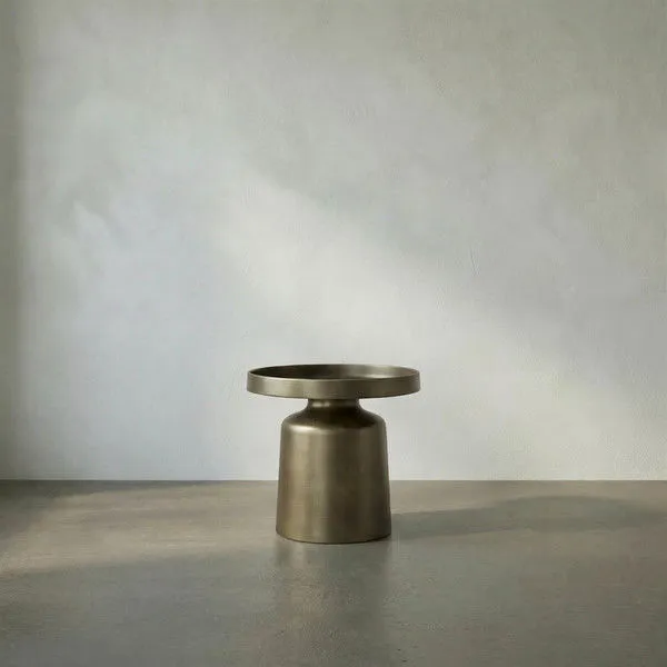 Product Image 1 for Lee Aged Brass Side Table from Noir