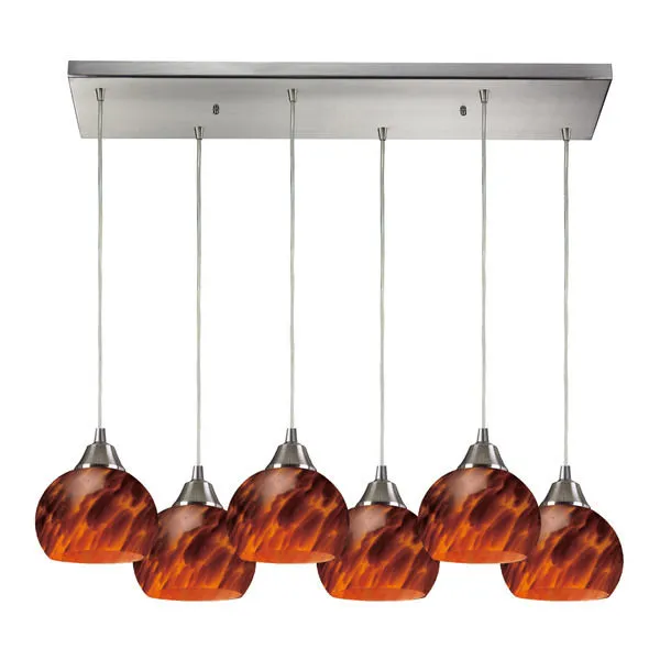 Product Image 1 for Mela 6 Light Pendant In Satin Nickel from Elk Lighting