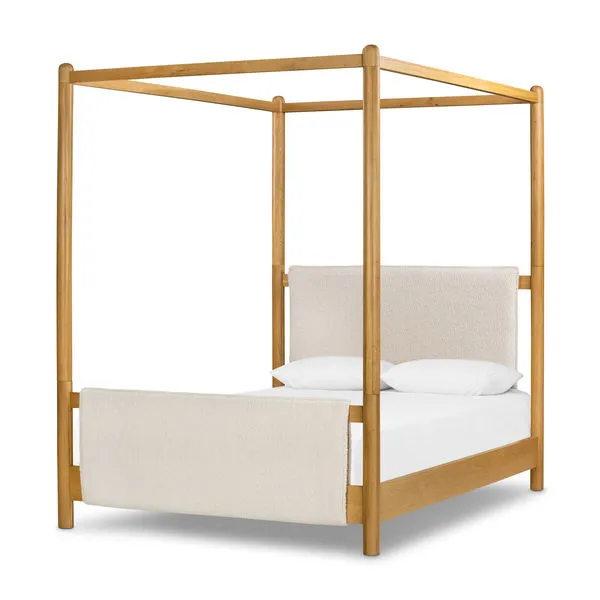 Product Image 1 for Bowen Buff Oak Traditional Canopy Queen Bed from Four Hands
