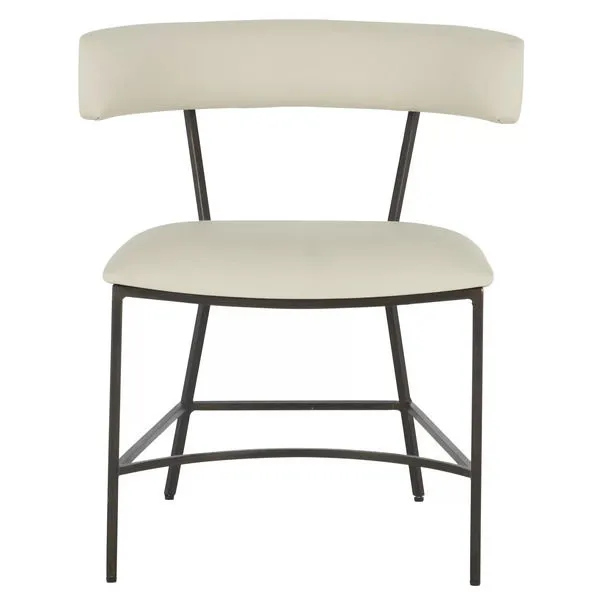 Matlock Dining Chair front view showcasing the full seat and curved backrest