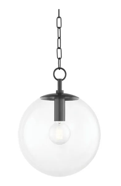 Juliana Small Pendant centered against white background showing full length with chain