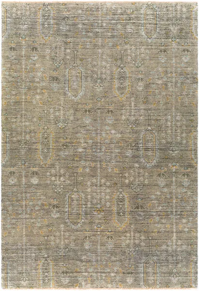 Product Image 1 for Reign Hand-Knotted Sage / Beige Rug - 2' x 3' from Surya