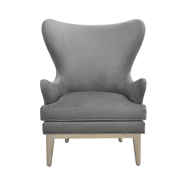 Product Image 4 for Frisco Wing Chair - Grey from Worlds Away