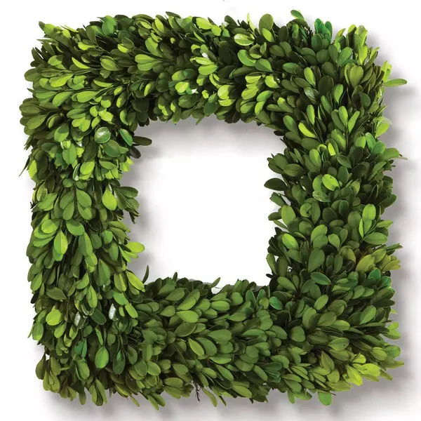 Product Image 2 for English Boxwood Square Wreath 16" from Napa Home And Garden