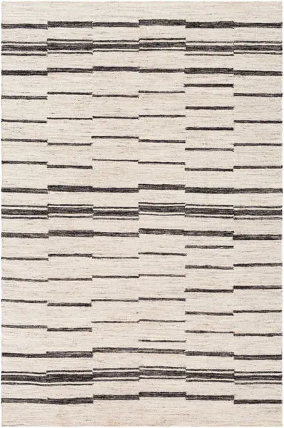 Product Image 1 for Tamaris Hand-Woven Cream / Charcoal Rug - 2' x 3' from Surya