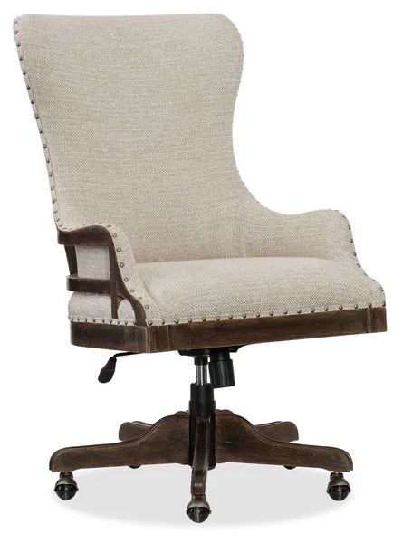 Product Image 1 for Roslyn County Walnut Veneer Deconstructed Tilt Swivel Chair from Hooker Furniture