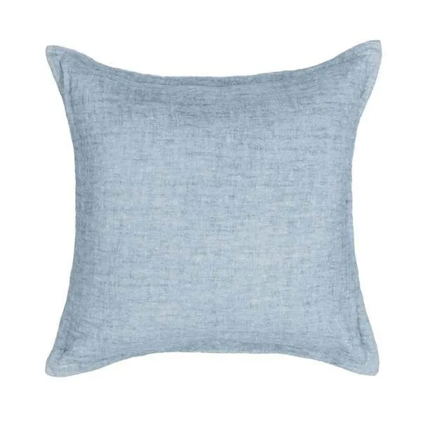 Product Image 1 for Solstice Chambray Blue Belgian Linen Throw Pillow from Classic Home