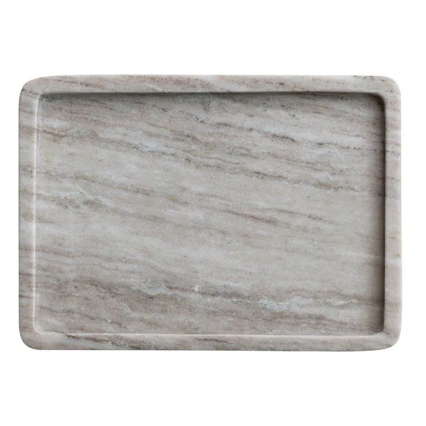 Product Image 1 for Rectangular Marble Tray, Beige from Creative Co-Op