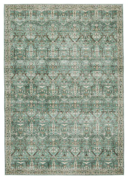 Product Image 4 for Razi Trellis Green/ Tan Rug from Jaipur 