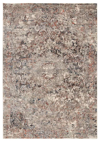Product Image 5 for Niran Medallion Gray/ Rust Rug from Jaipur 