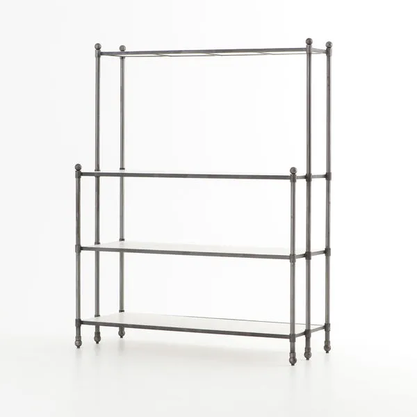 Product Image 8 for Open Shelving Banswara Marble/Gunmetal from Four Hands
