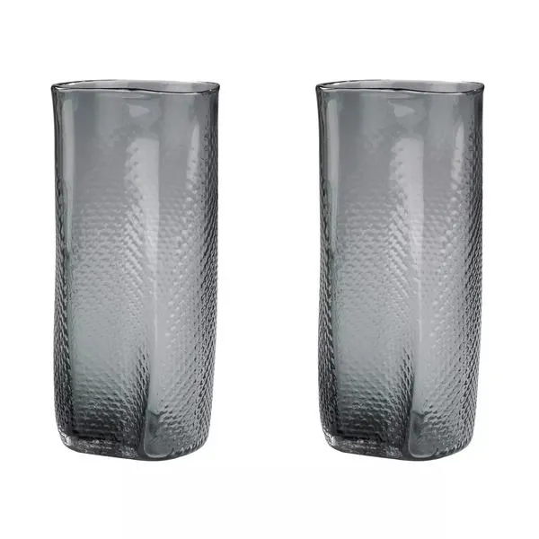 Product Image 1 for Etched Glass Vases In Grey   Set Of 2 from Elk Home