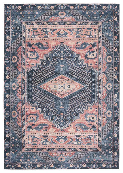 Product Image 3 for Issa Medallion Dark Blue/ Pink Rug from Jaipur 